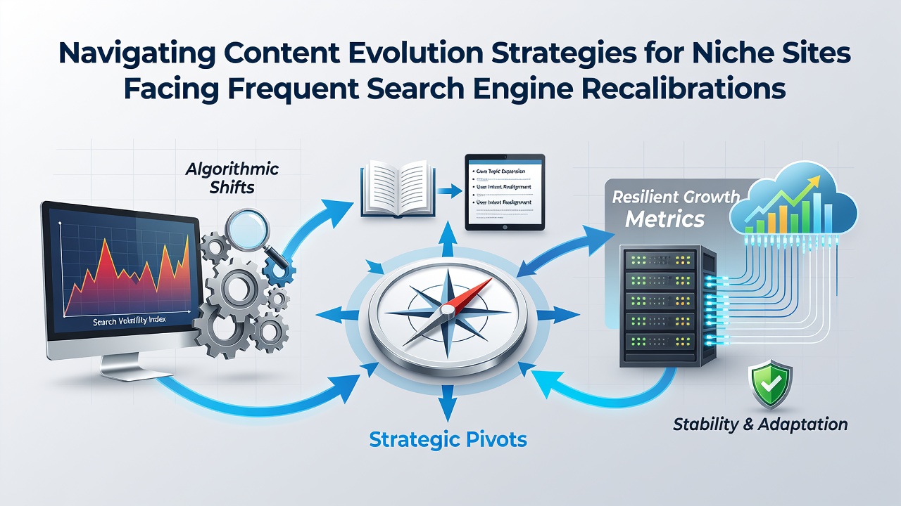 Diagram showing layered content organization and internal linking patterns used by niche sites during search engine updates